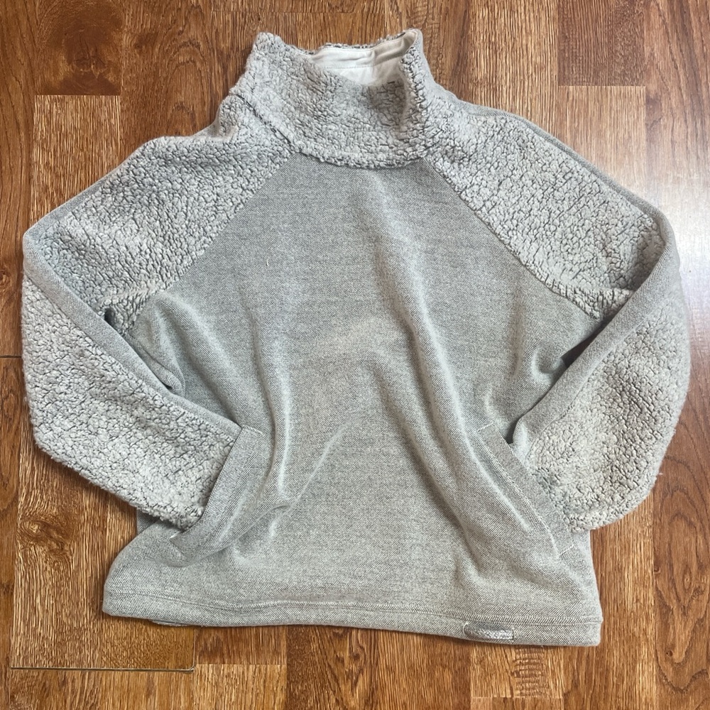W Prana Pullover Grey/Cream Medium